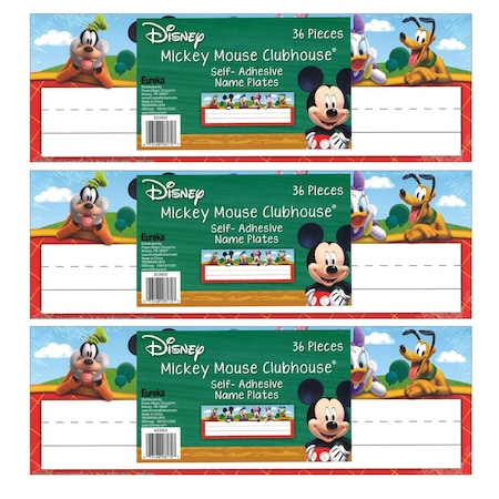 Eureka Mickey Mouse Clubhouse Self-Adhesive Name Plates, 36 Pieces, PK3 833003